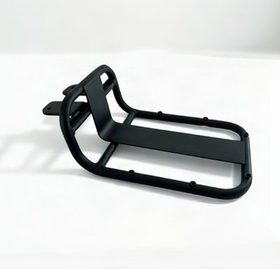 Molenstraat Fatbikes black metal front luggage rack for fatbikes with a sturdy frame and mounting bracket